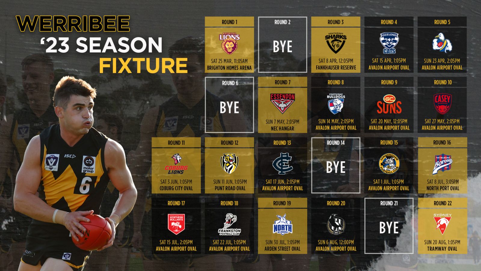 Werribee Football Club 2023 Smithy's VFL Fixture Released